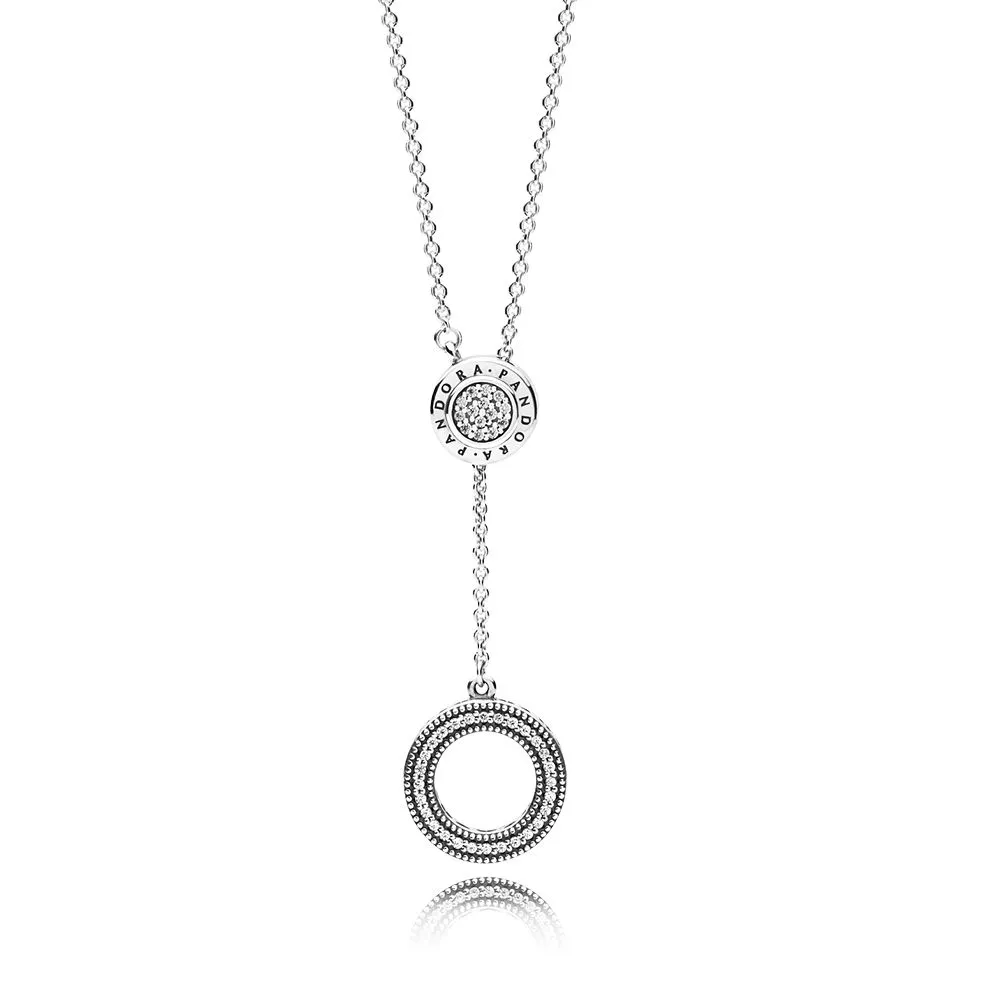 PANDORA Signature Necklace, Clear CZ - 397445CZ-70