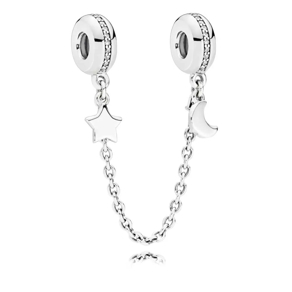 PANDORA Personal Galaxy Safety Chain, Clear CZ - 797512CZ-05