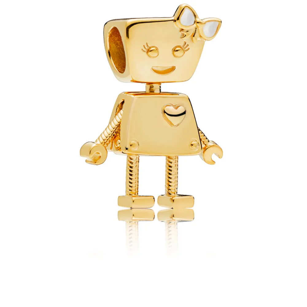 Bella Bot Charm, PANDORA Shine™ & Silver Enamel - 767141EN23