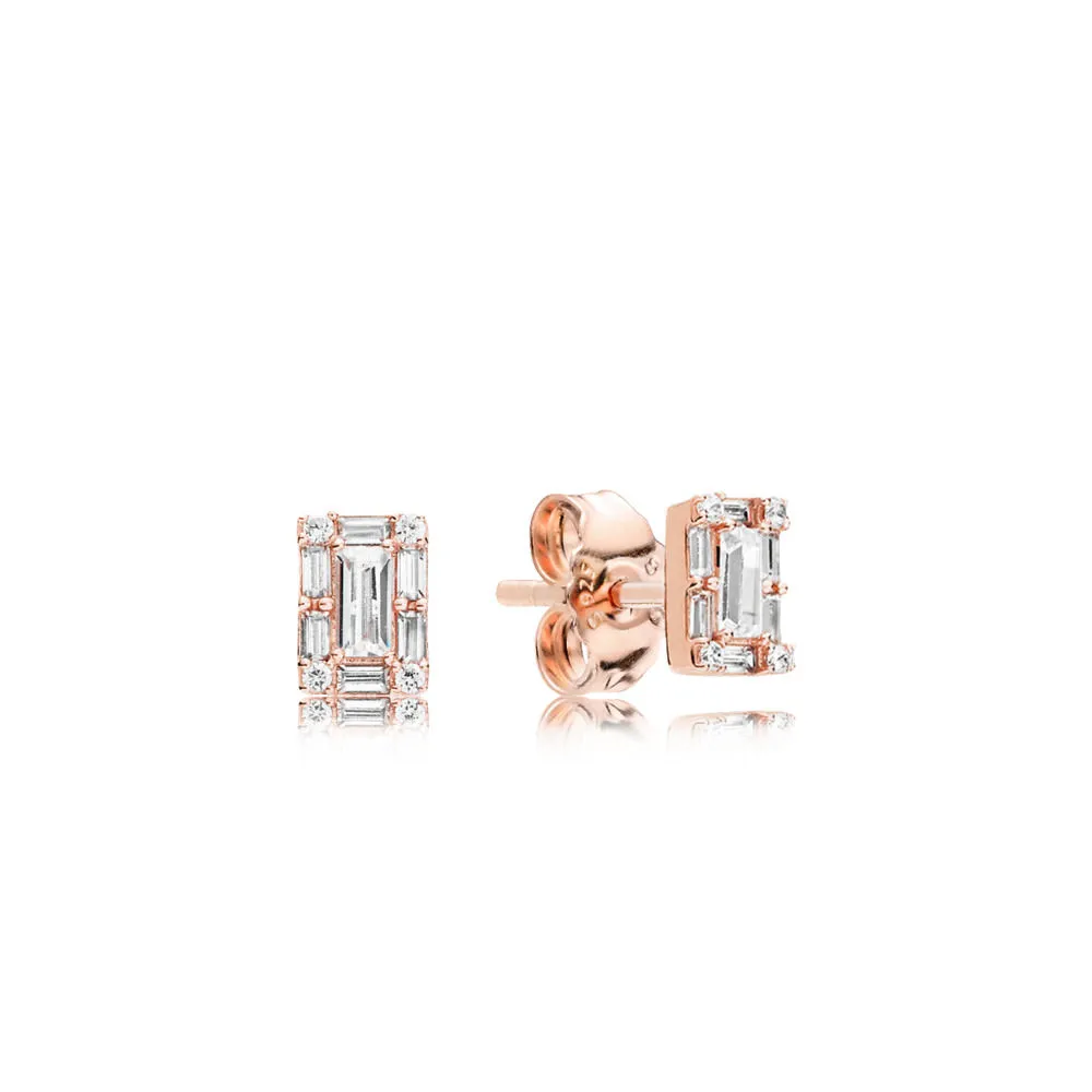 Luminous Ice Stud Earrings, PANDORA Rose™ & Clear CZ - 287567CZ