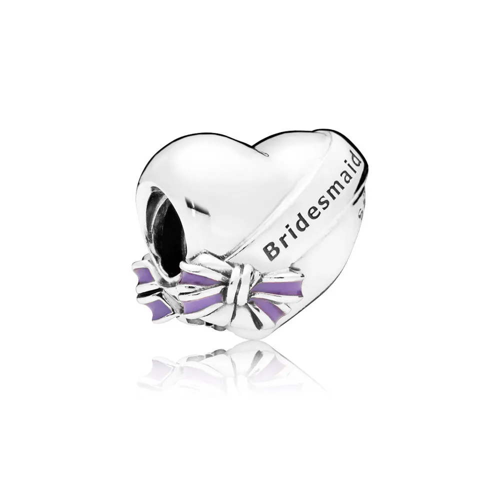 pandora best bridesmaids charm transparent purple enamel 797272en159