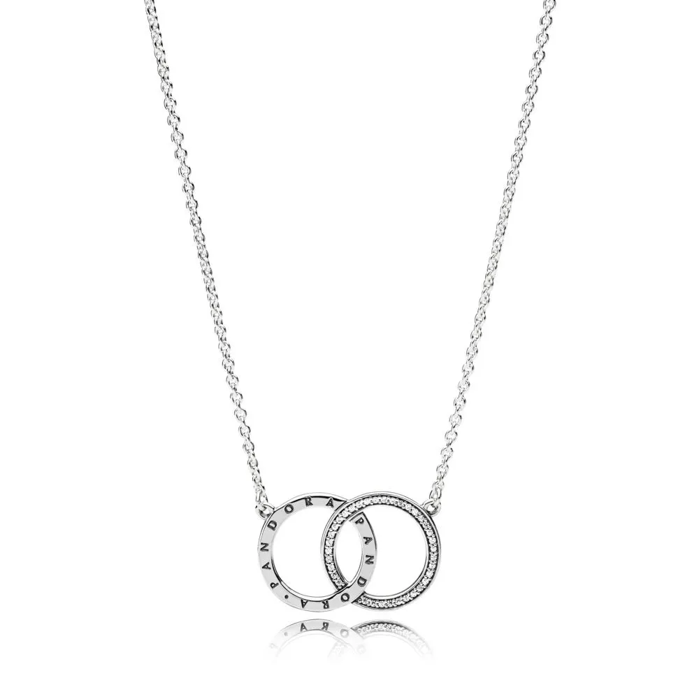 PANDORA Circles Necklace, Clear CZ - 396235CZ