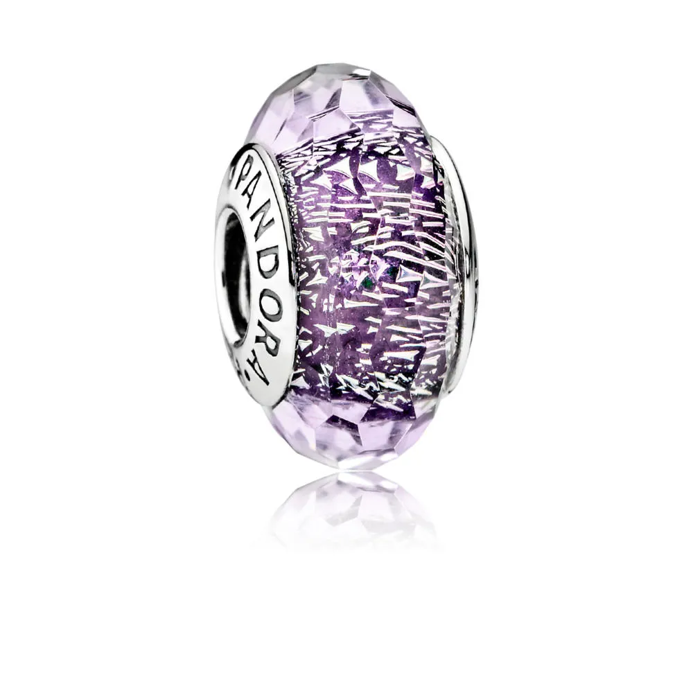 PANDORA Dark Purple Shimmer Charm, Murano Glass - 791663