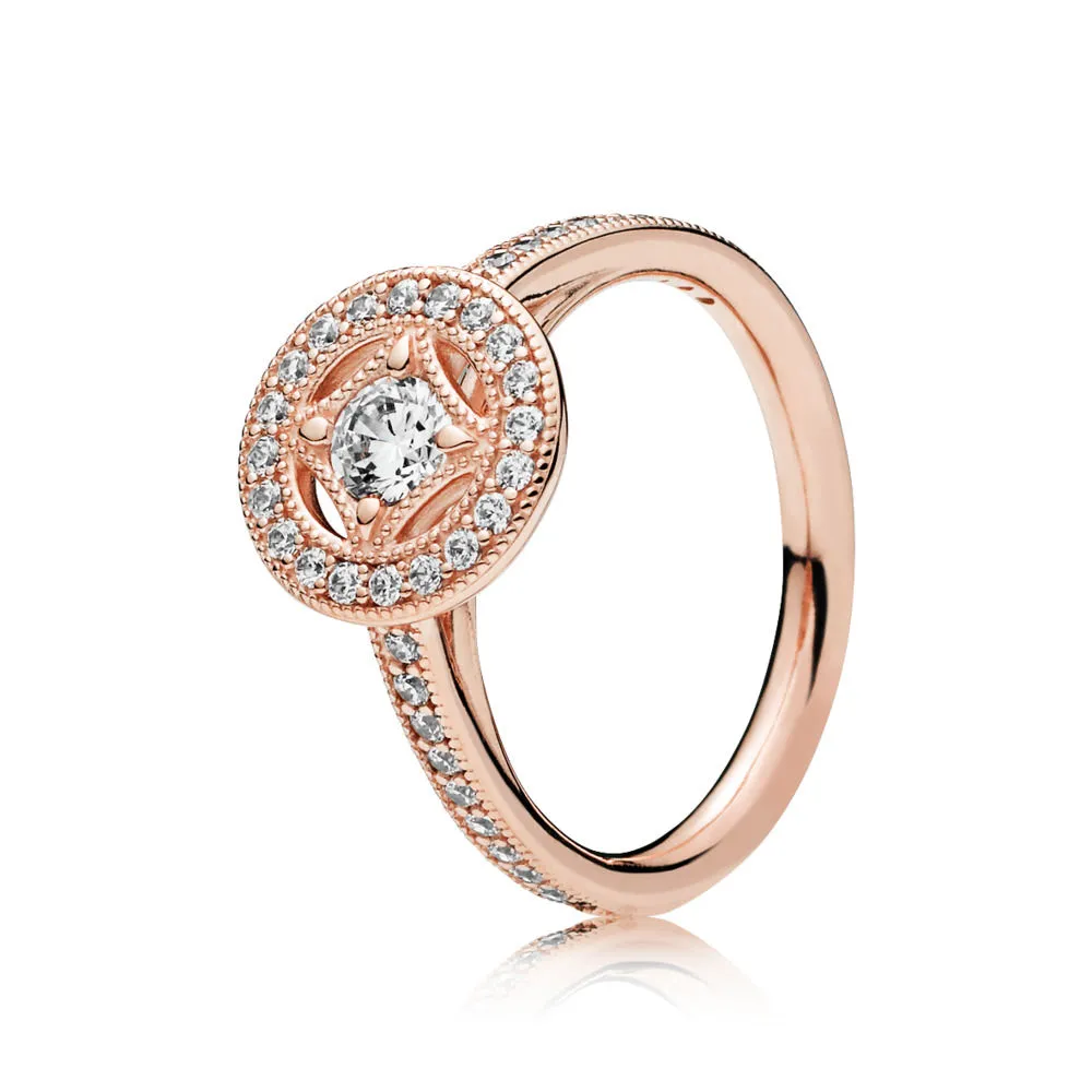 Vintage Allure Ring, PANDORA Rose™ & Clear CZ - 181006CZ