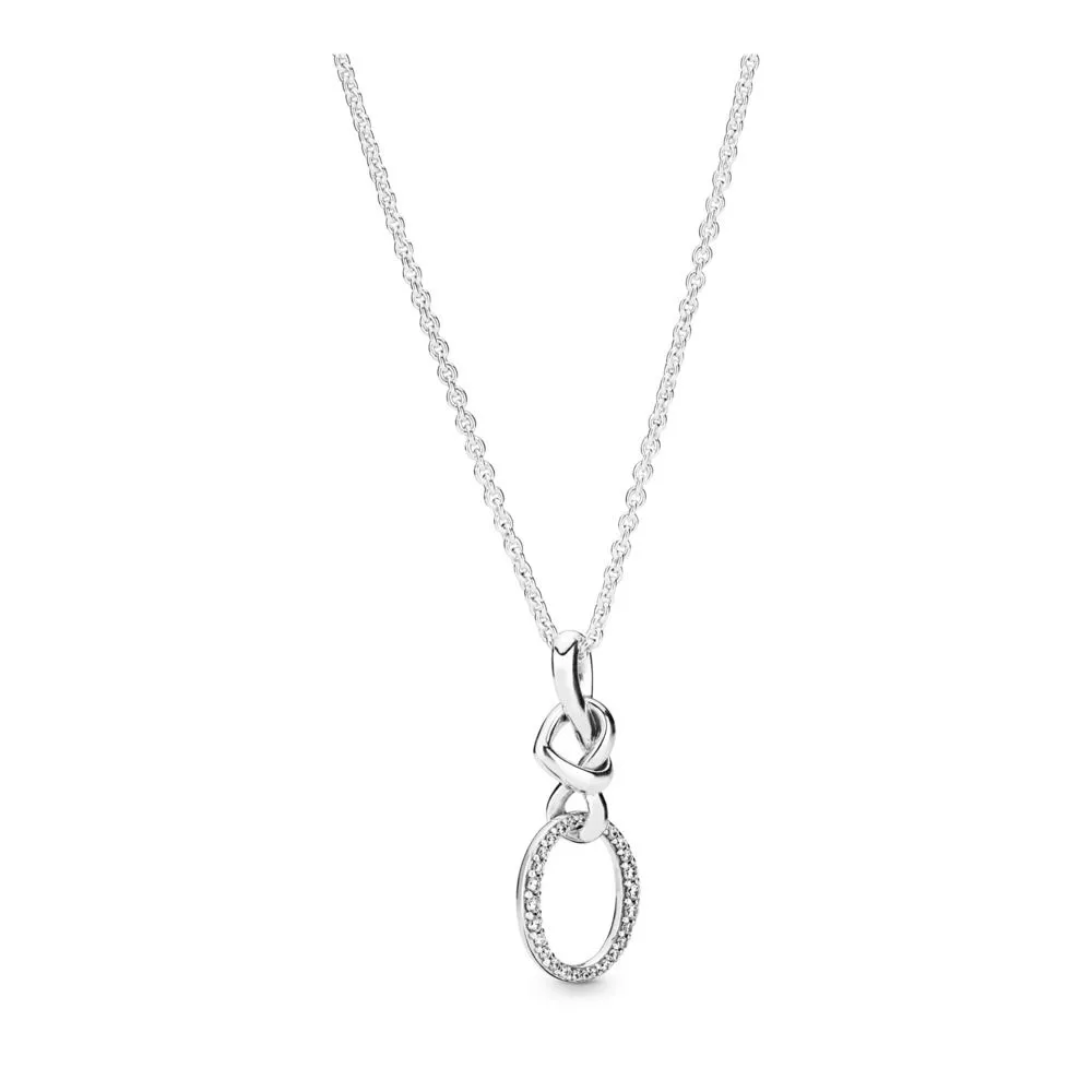 pandora knotted heart necklace 398078cz
