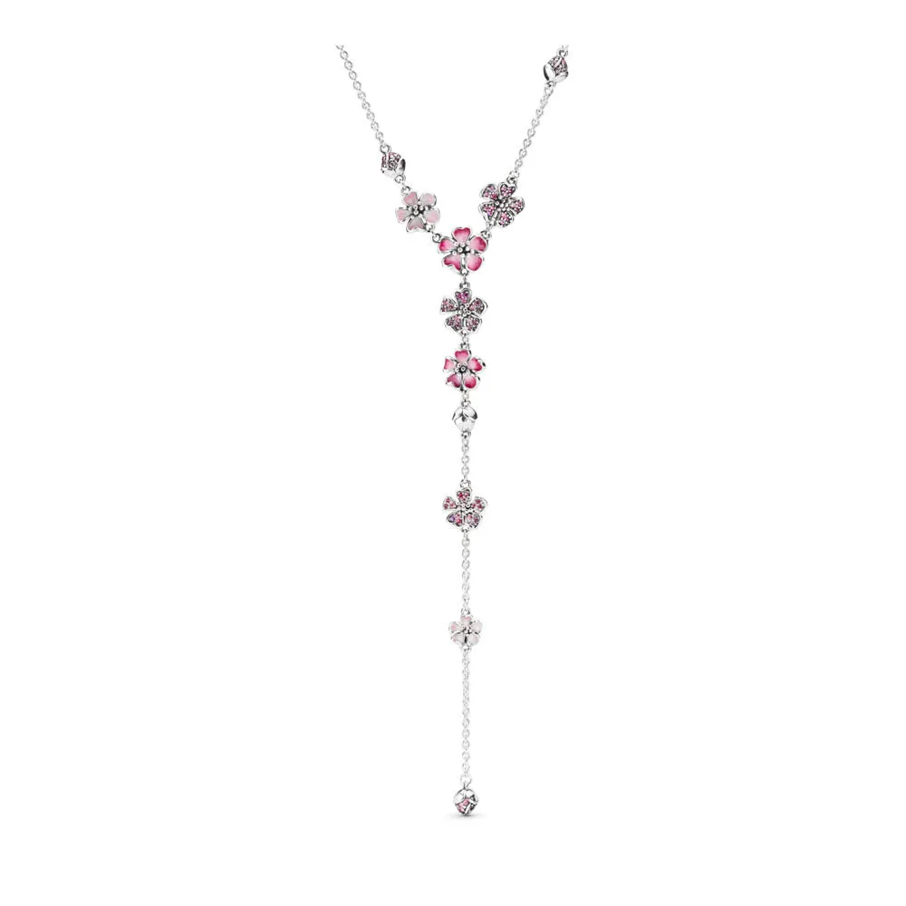 PANDORA Peach Blossom Flower Necklace - 398074NCCMX