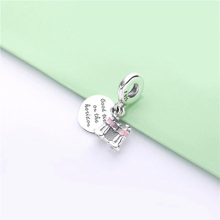 (image for) PANDORA Heart Binoculars Charm Dangle - 798062CZ - View 2