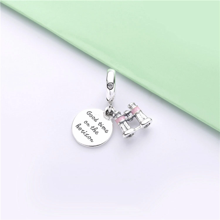 (image for) PANDORA Heart Binoculars Charm Dangle - 798062CZ - View 3