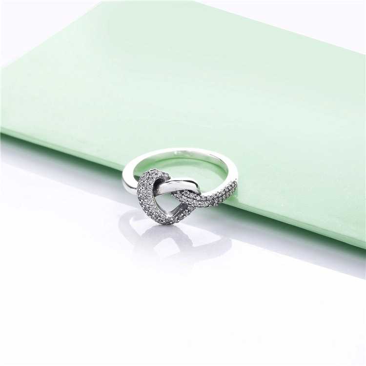 (image for) PANDORA Knotted Heart Ring - 198086CZ - View 3
