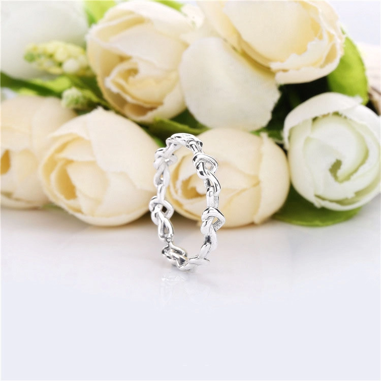 (image for) PANDORA Knotted Hearts Band Ring - 198018 - View 2