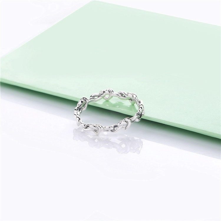 (image for) PANDORA Knotted Hearts Band Ring - 198018 - View 4