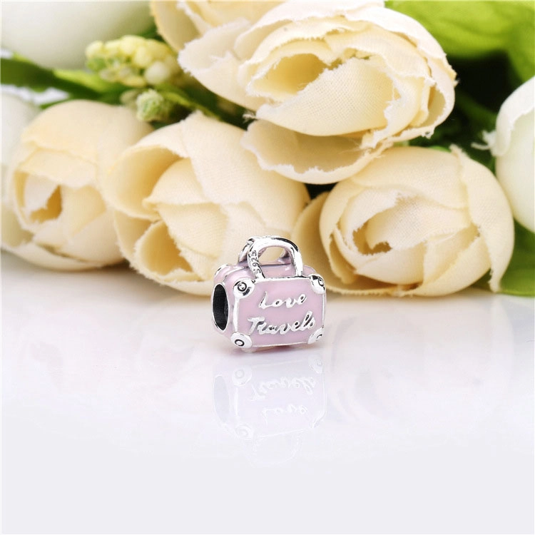 (image for) PANDORA Pink Travel Bag Charm - 798063EN124 - View 2