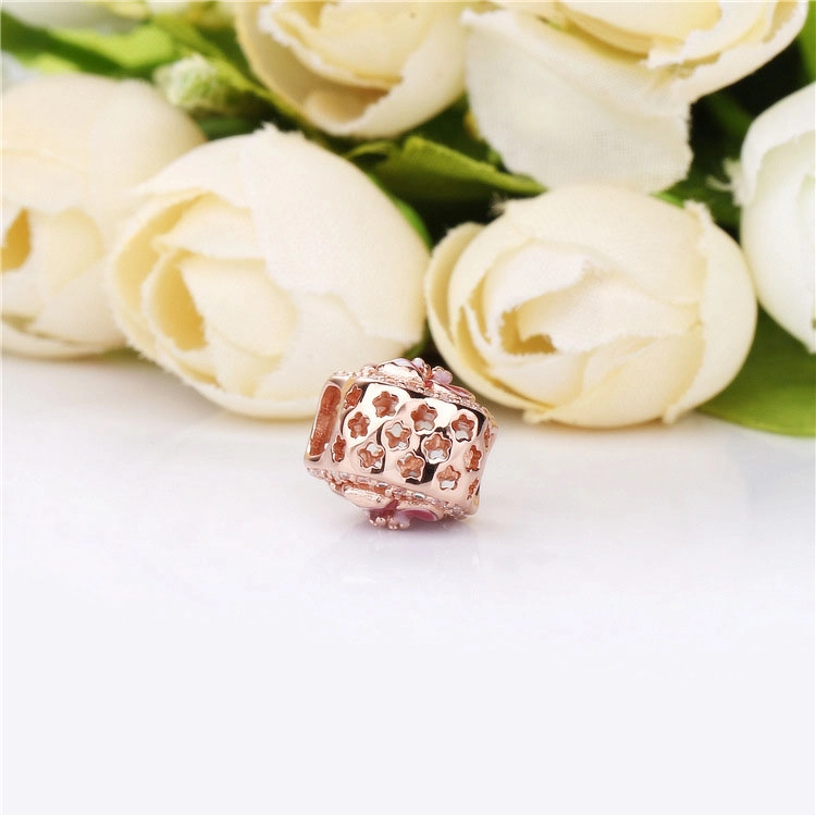 (image for) PANDORA Sparkling Peach Blossom Flower Charm - 788079CZ - View 4