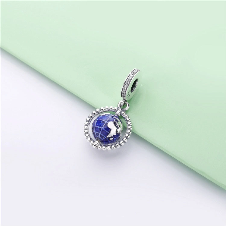 (image for) PANDORA Spinning Globe Dangle Charm - 798021CZ - View 2
