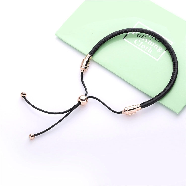 (image for) Sliding Leather Bracelet, Pandora Rose™ - 588059CBK - View 2