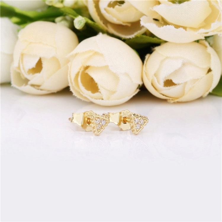 (image for) Sparkling Triangles Stud Earrings, Pandora Shine™ - 268030CZ - View 3