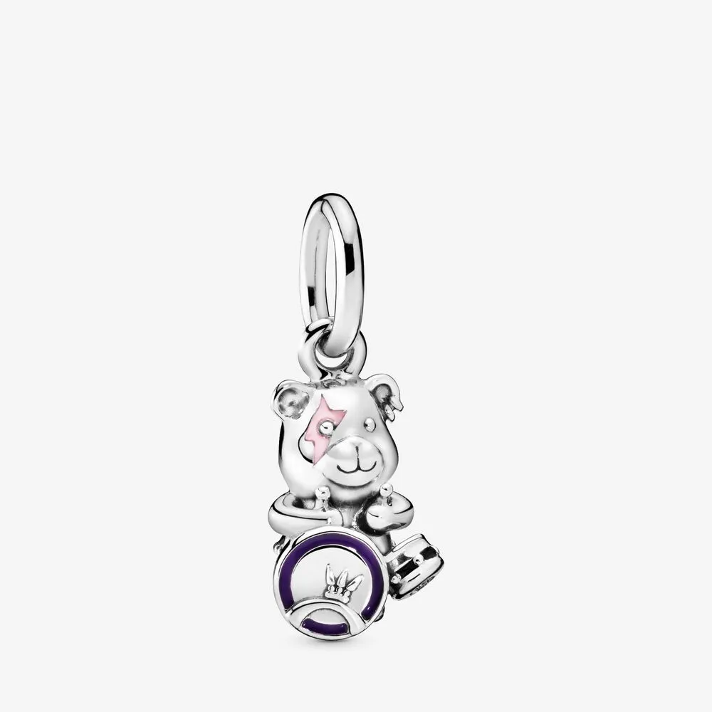 pandora theodore bear punk band dangle charm 798281enmx