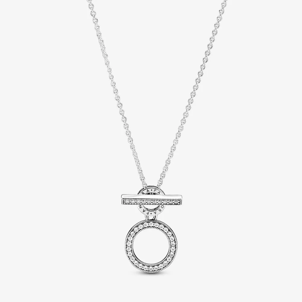 PANDORA Double Hoop T-bar Necklace - 399039C01
