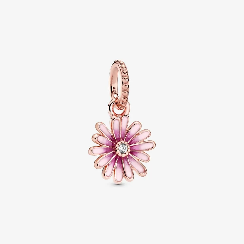 pandora pink daisy flower dangle charm 788771c01