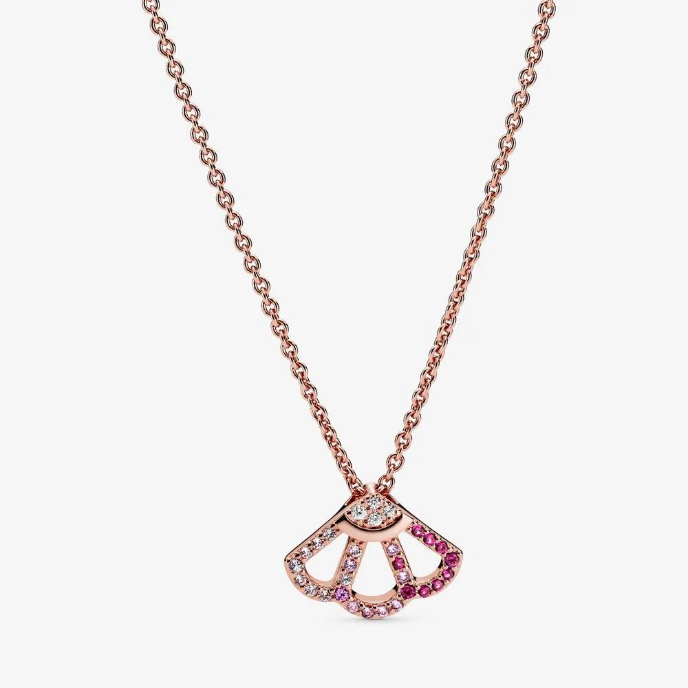 pandora pink fan collier necklace 388146c01