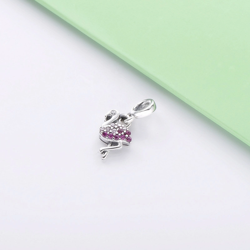 (image for) PANDORA My Pink Flamingo Dangle Charm - 798982C01 - View 2