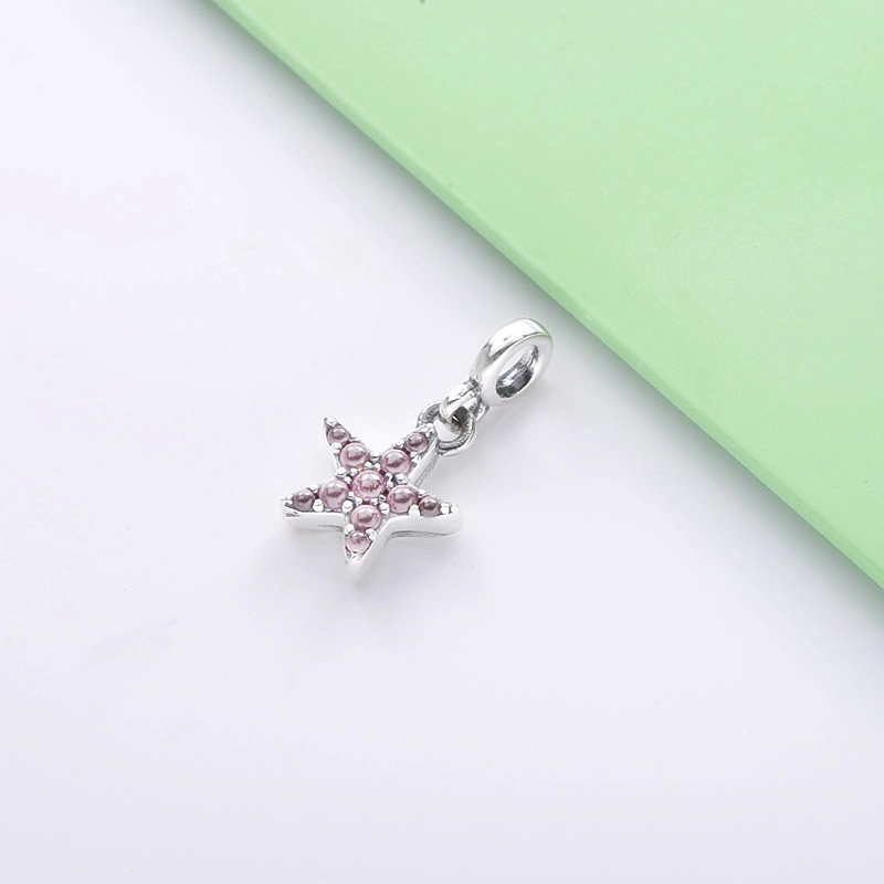(image for) PANDORA My Pink Starfish Dangle Charm - 799011C01 - View 2