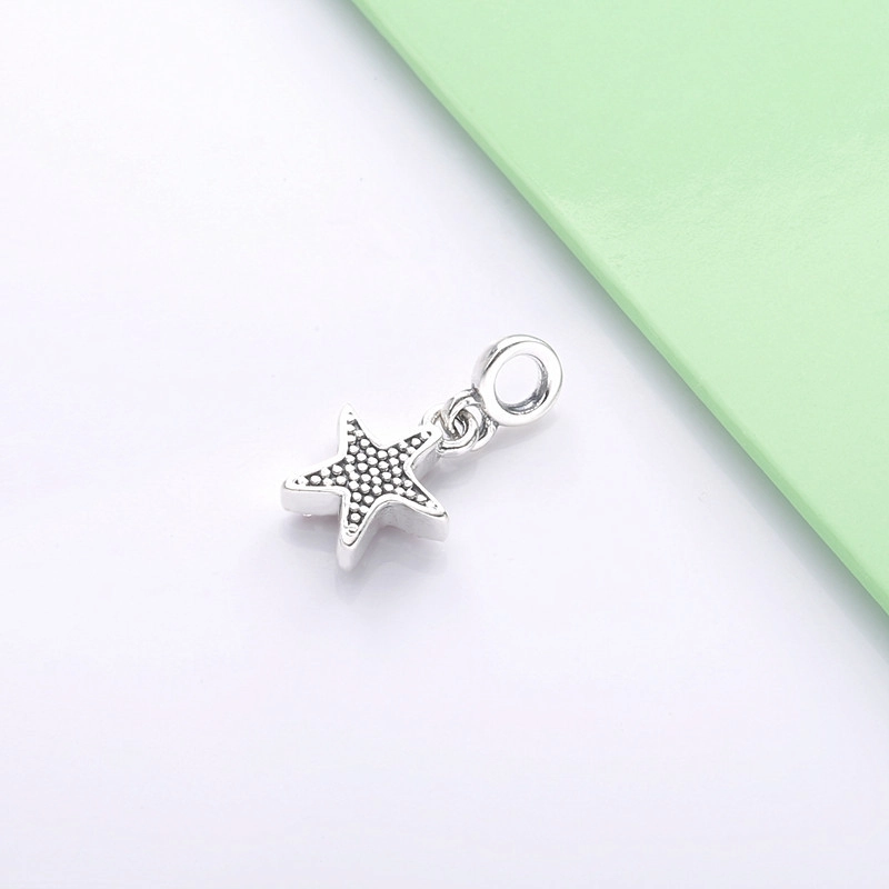 (image for) PANDORA My Pink Starfish Dangle Charm - 799011C01 - View 3