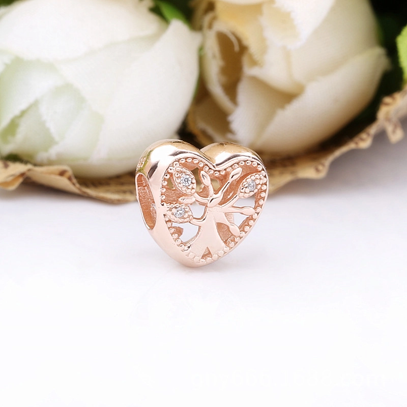 (image for) PANDORA Openwork Family Tree Heart Charm - 788826C01 - View 2