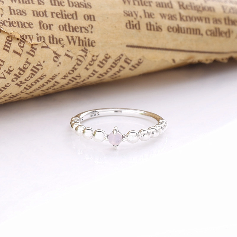 (image for) PANDORA Petal Pink Beaded Ring - 198867C09 - View 2