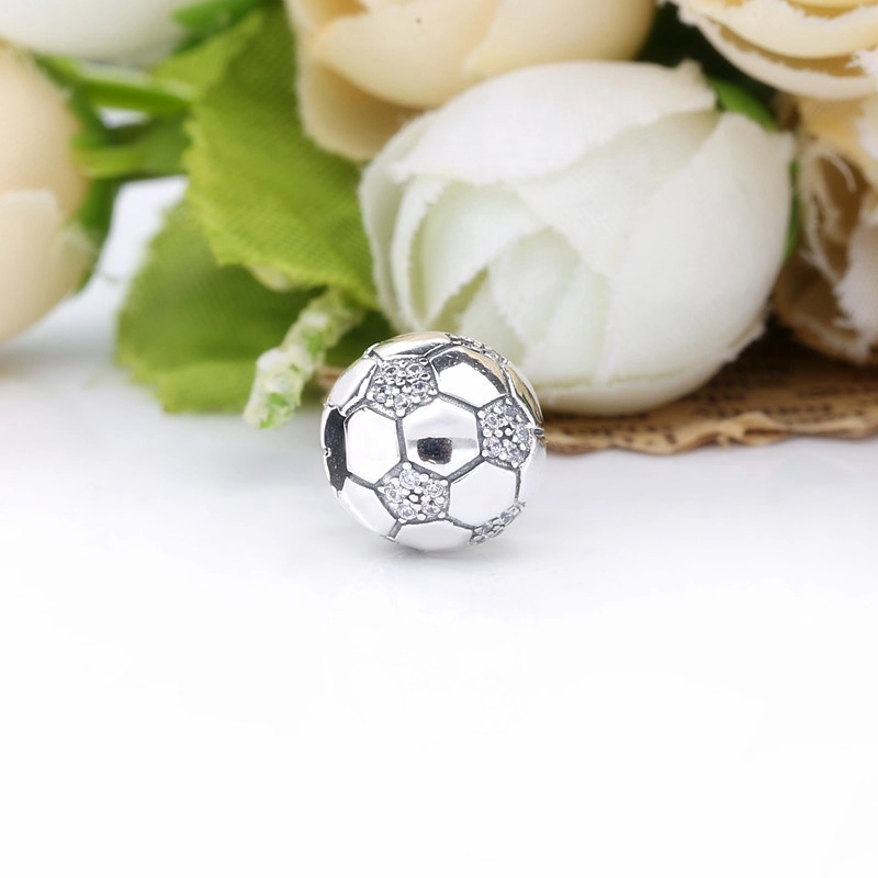 (image for) PANDORA Sparkling Soccer Charm - 798795C01 - View 2