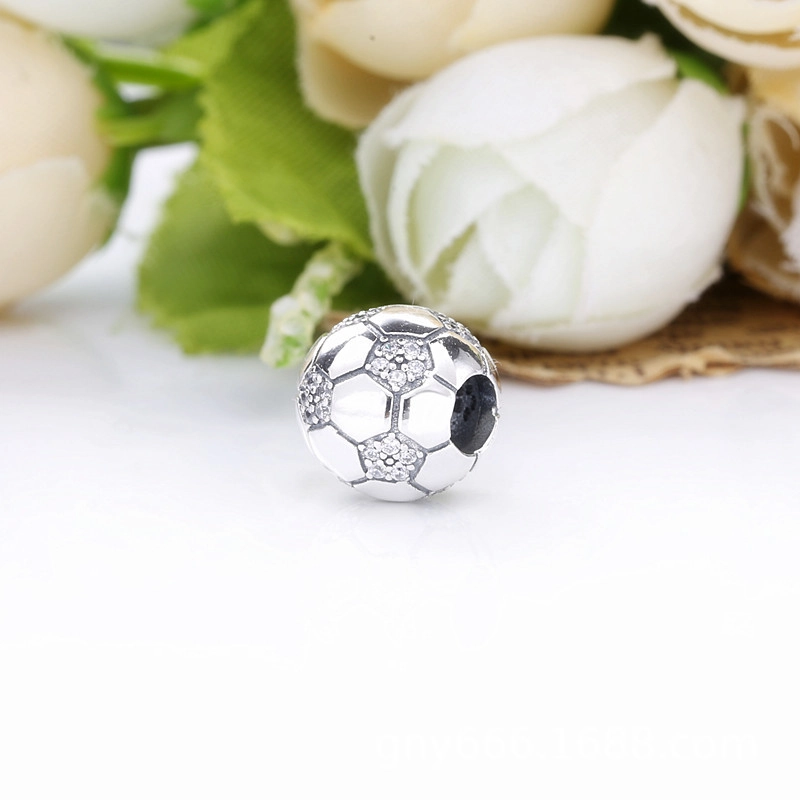 (image for) PANDORA Sparkling Soccer Charm - 798795C01 - View 4