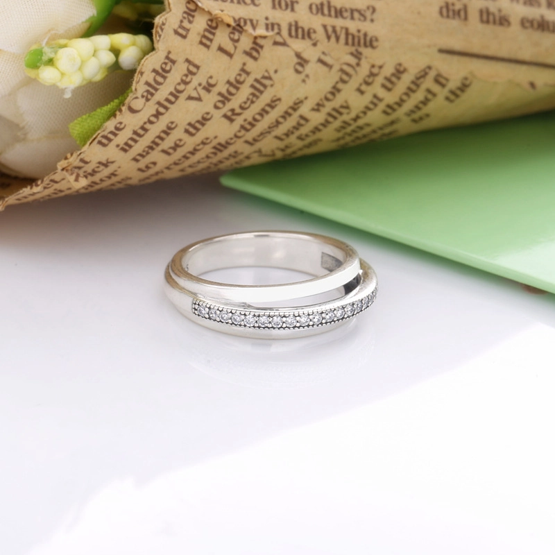 (image for) PANDORA Triple Band Pavé Ring - 199040C01 - View 4