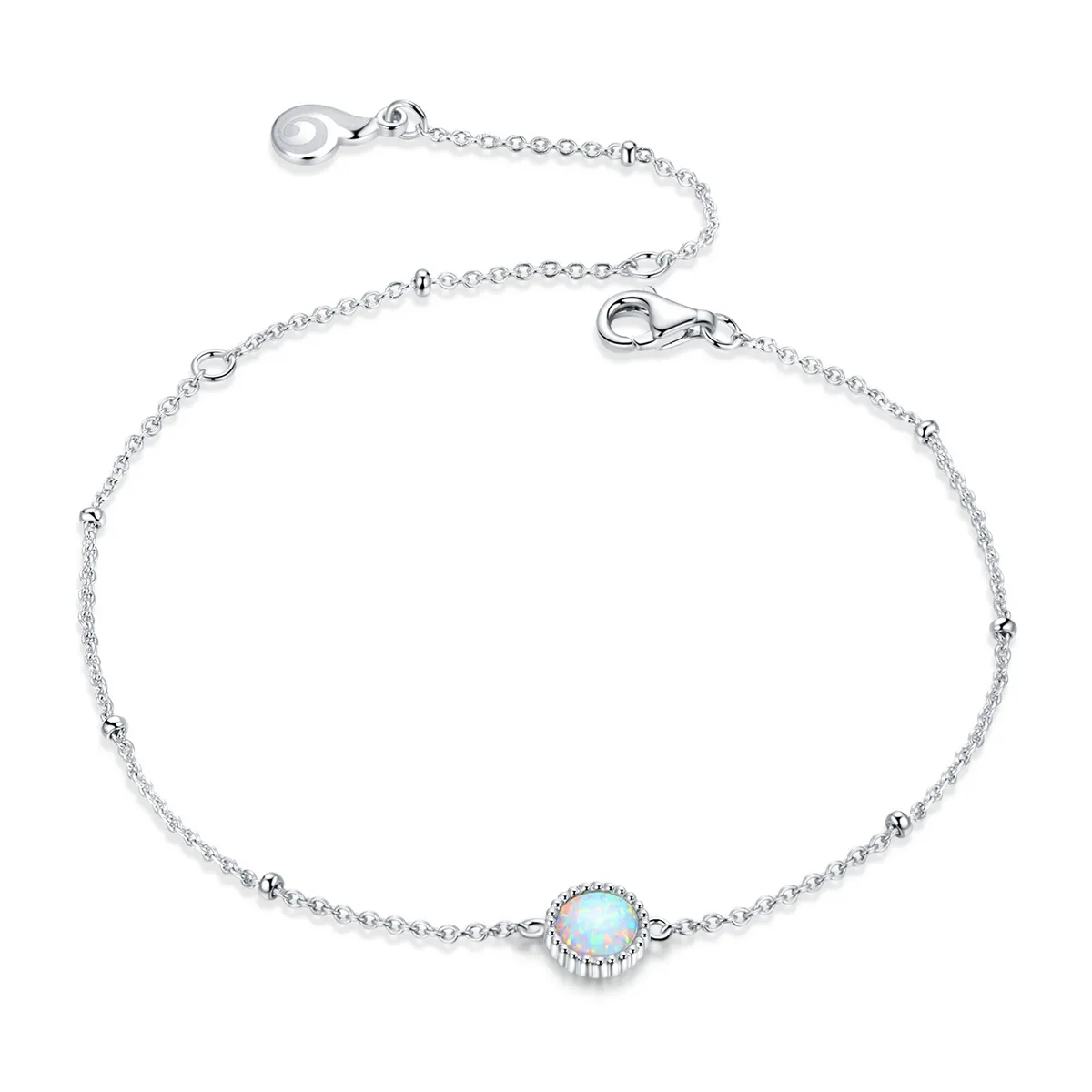 pandora style silver gorgeous opal bracelet bsb054