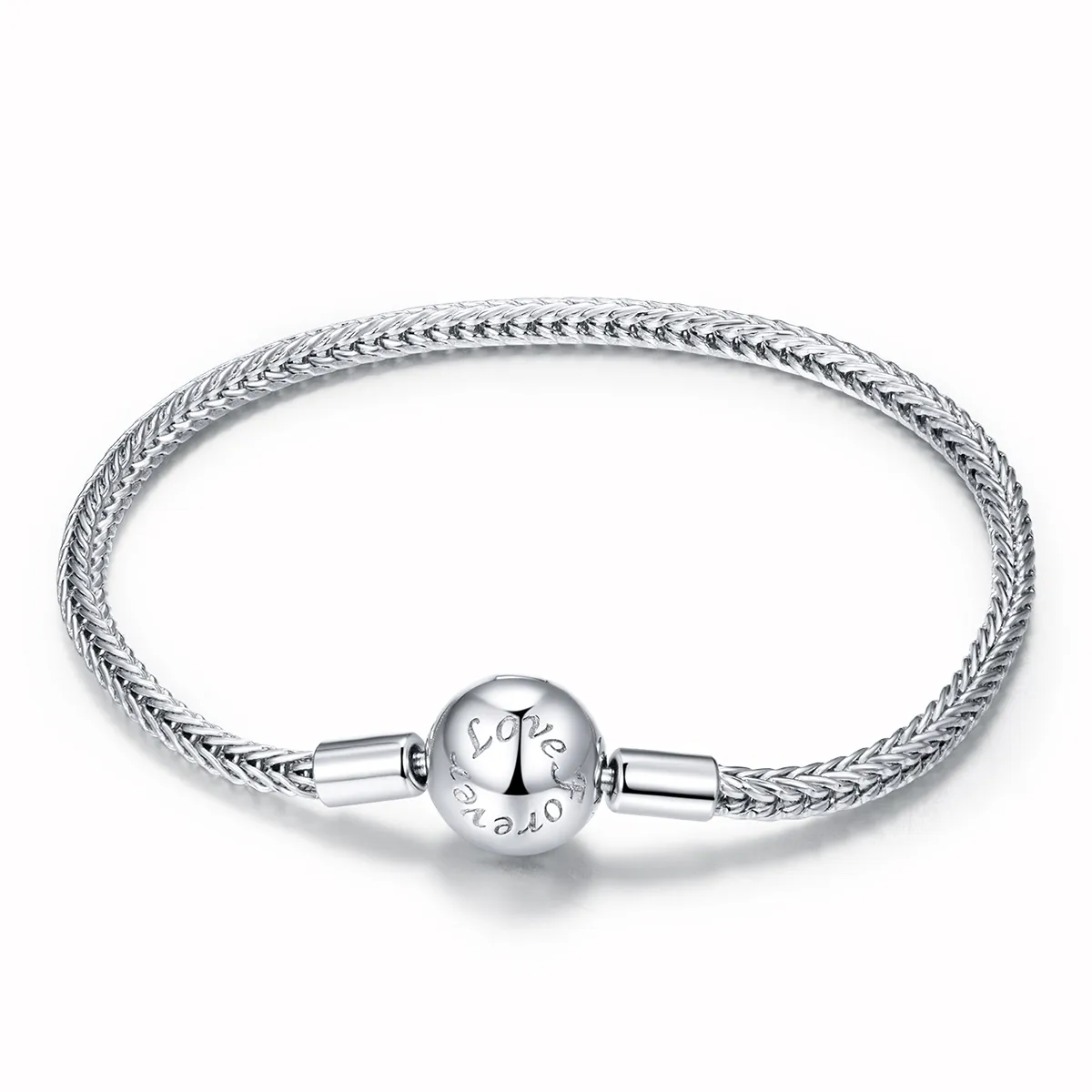 pandora style silver love forever snake chain bracelet scb201