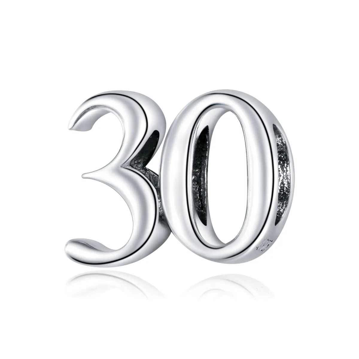 pandora style silver 30th birthday charm scc1622