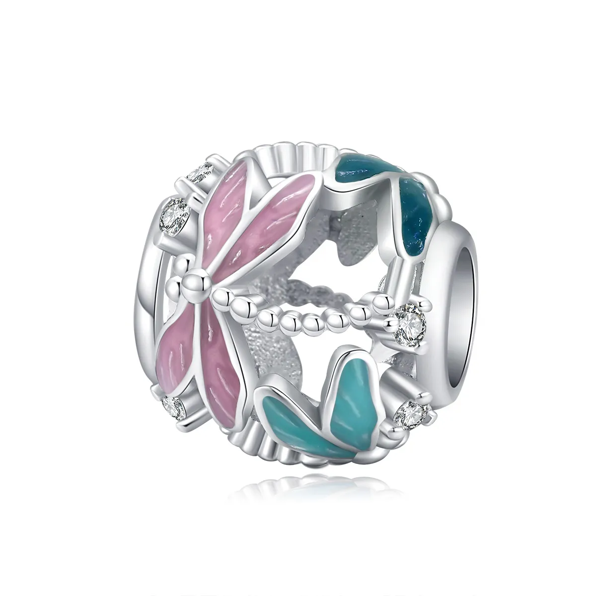 pandora style silver dragonfly charm bsc198