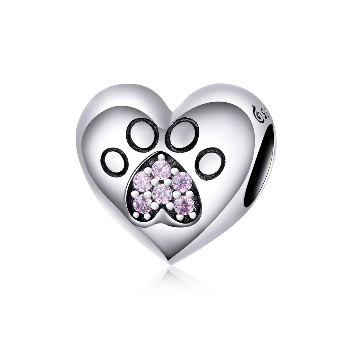 pandora style silver pet footprints charm bsc209