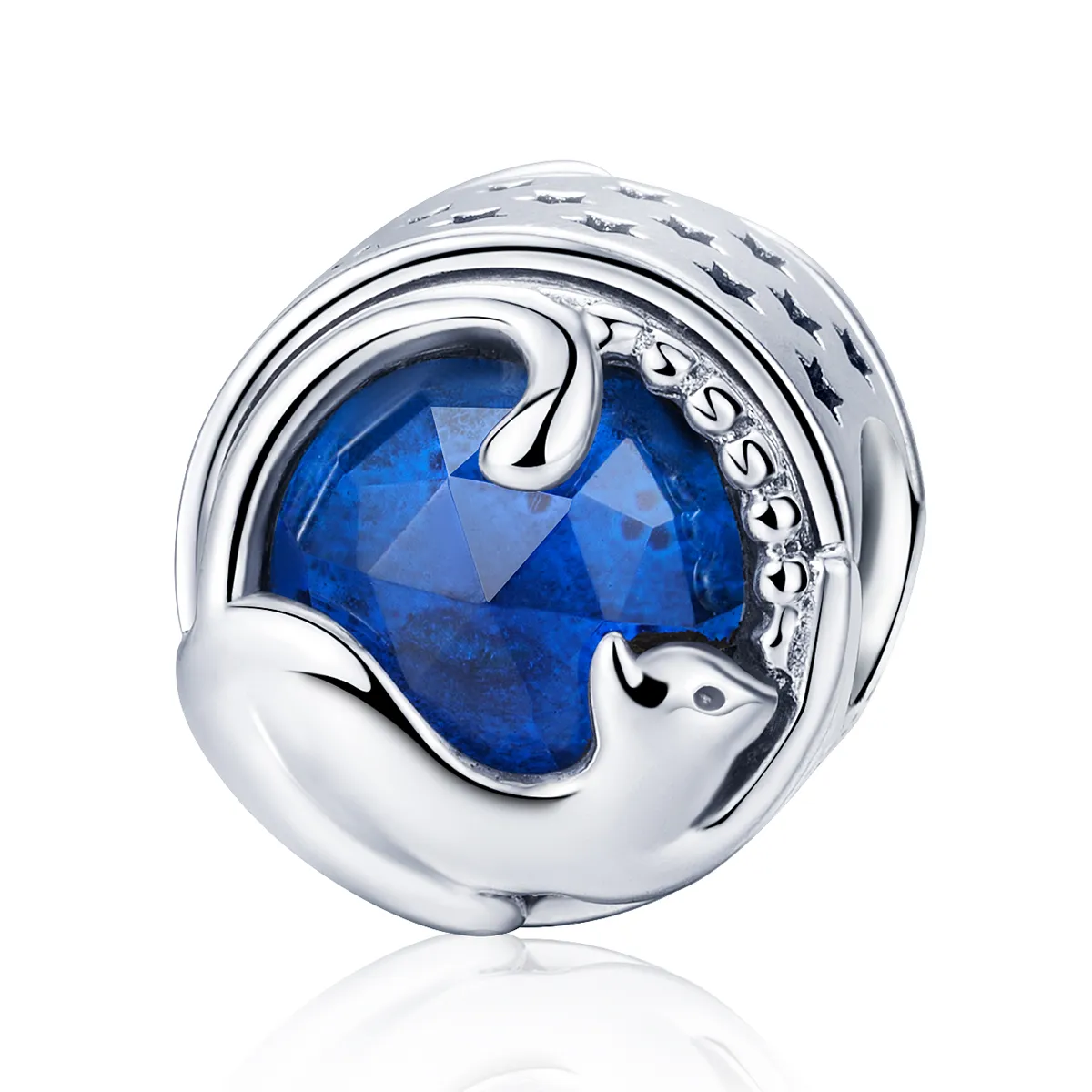 Pandora Style Silver Playful Cat Charm - SCC708