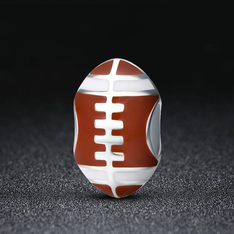 (image for) Pandora Style Silver American Football Charm - SCC442 - View 2