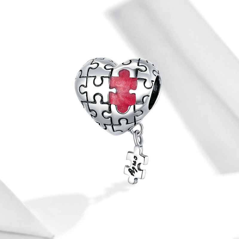 (image for) Pandora Style Silver Autism Charm - SCC1635 - View 4