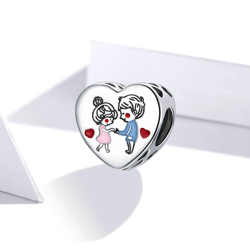 (image for) Pandora Style Silver Couple Charm - SCC1744 - View 5