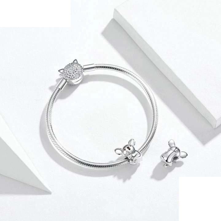 (image for) Pandora Style Silver Koala Bear Charm - BSC093 - View 3