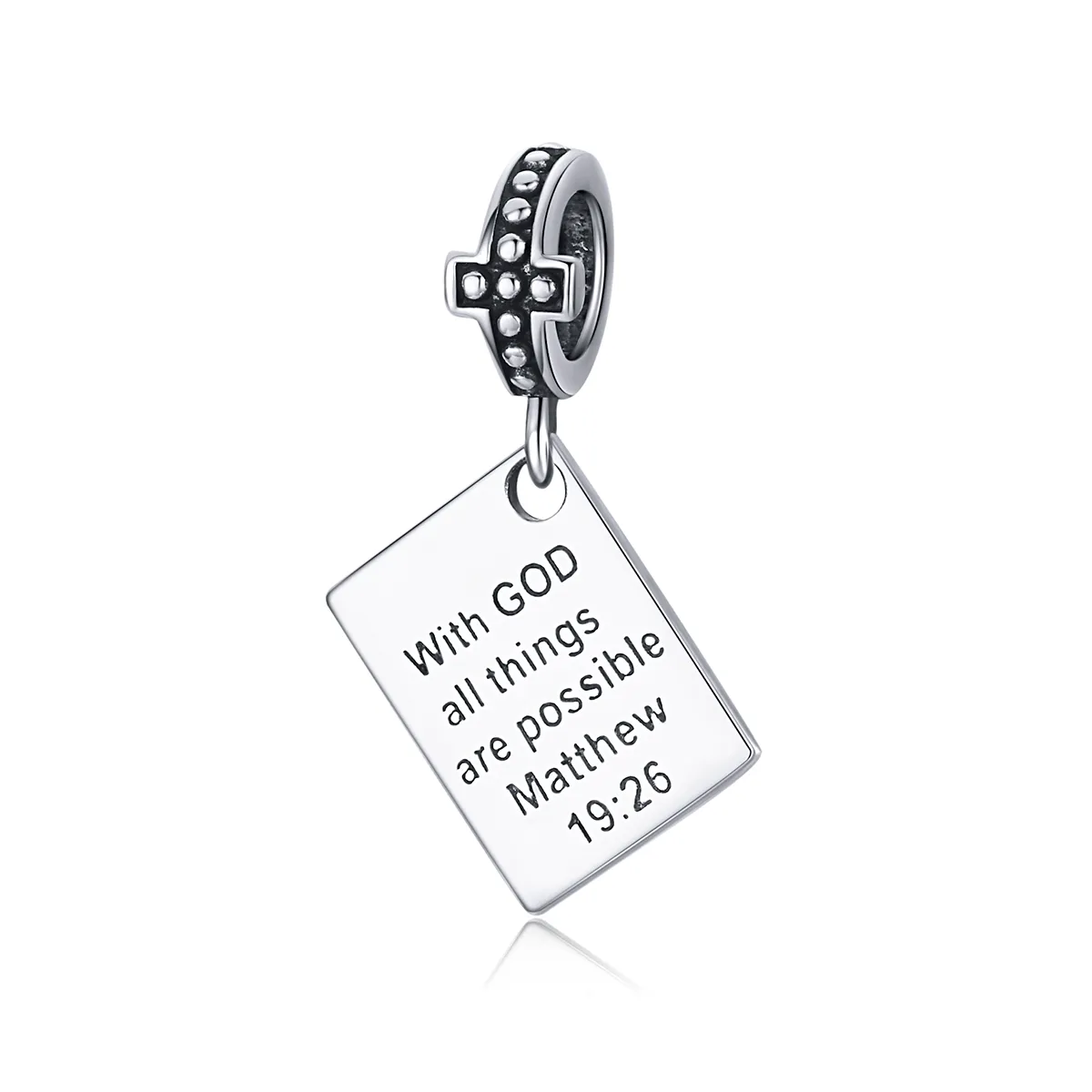 pandora style silver bible dangle scc1424