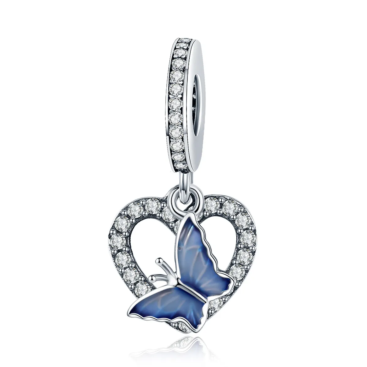 pandora style silver butterfly dream dangle scc818