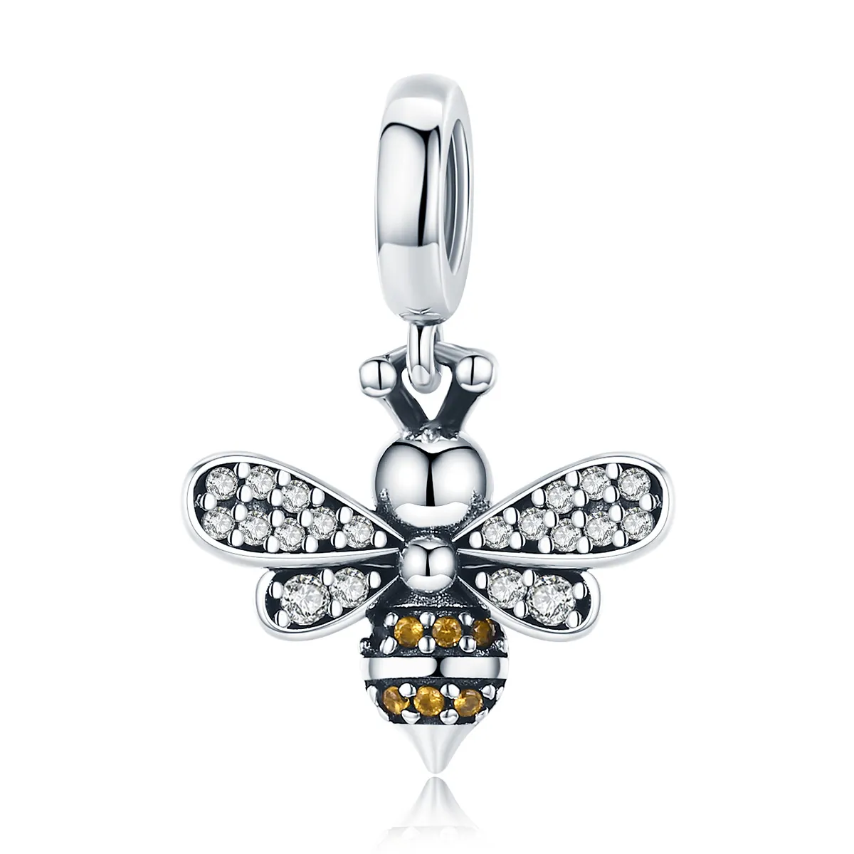 pandora style silver honey dangle scc821