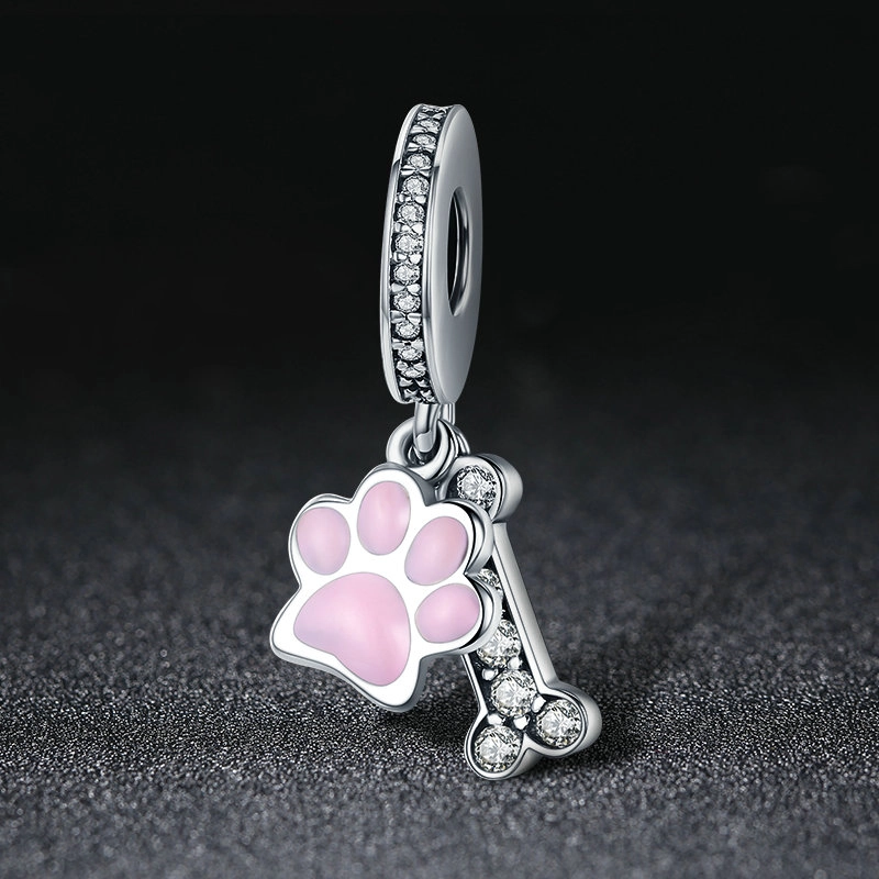 (image for) Pandora Style Silver Pet Lover Dangle - SCC452 - View 3