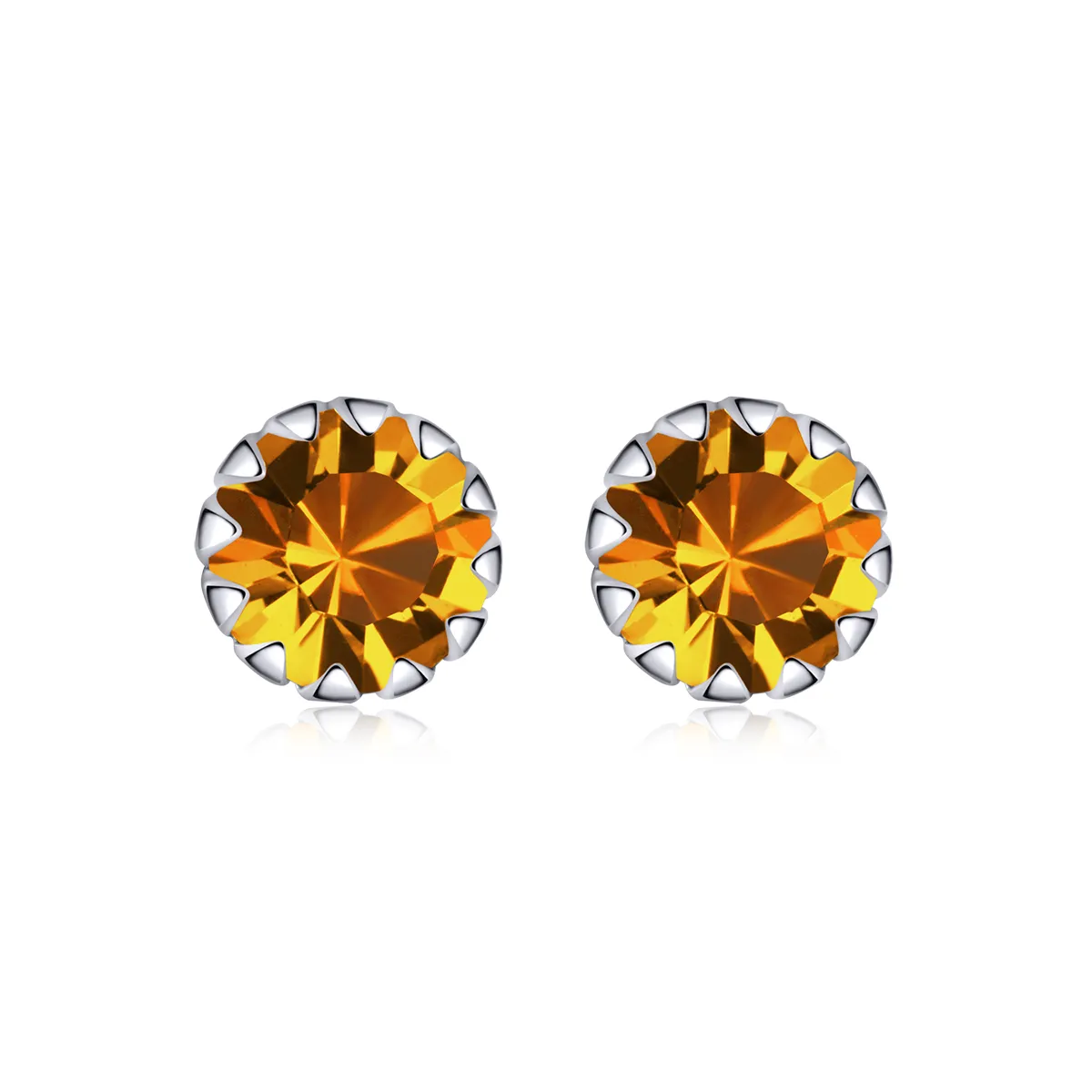 pandora style silver birthstone november stud earrings sce86211