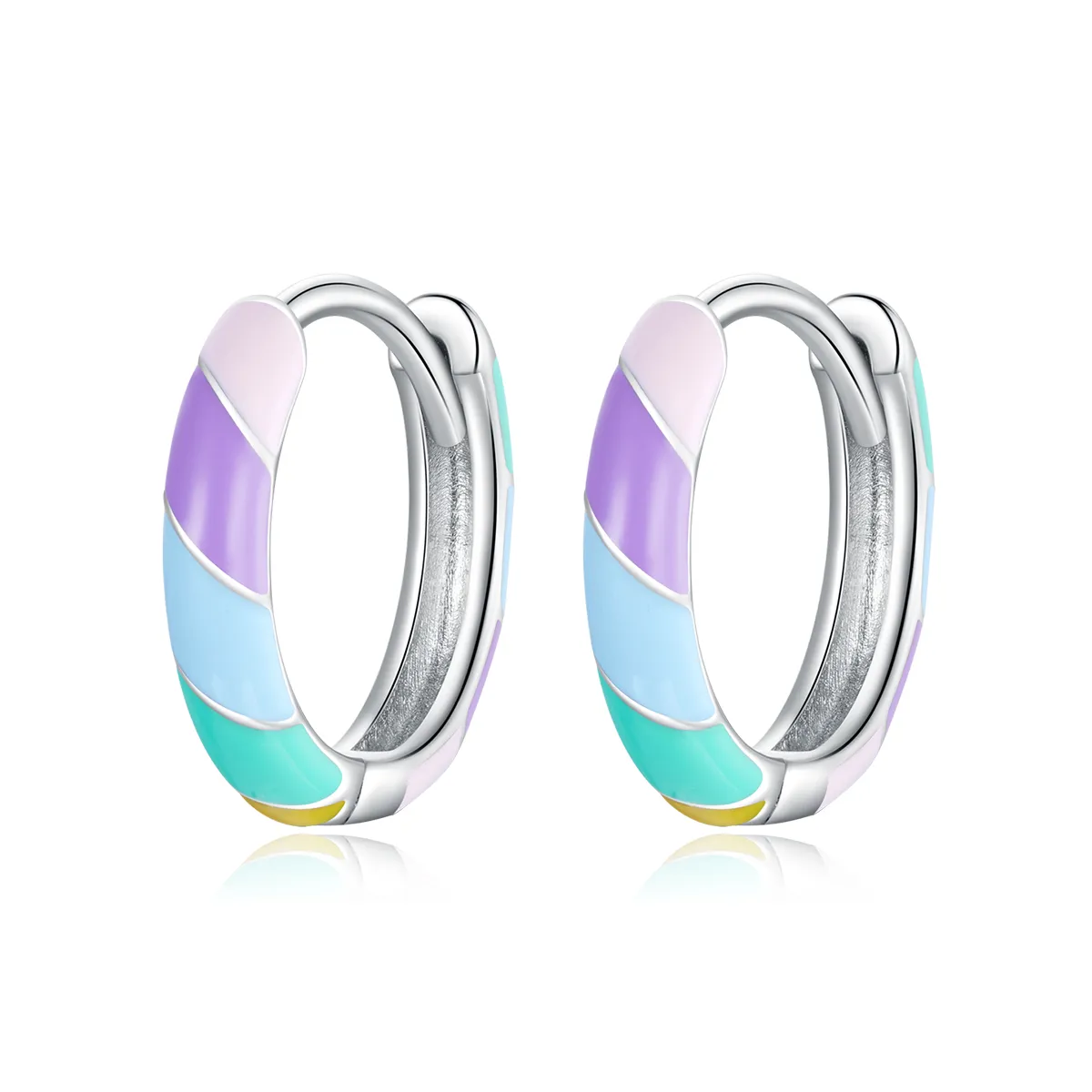 pandora style silver dazzle hoop earrings sce1085