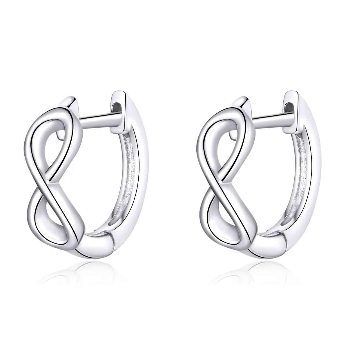 pandora style silver infinite love hoop earrings sce743