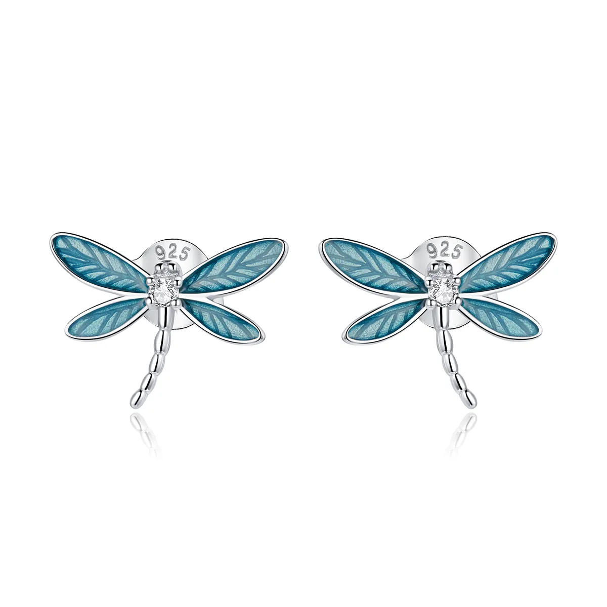 pandora style silver little dragonfly stud earrings bse455